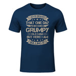I Never Dreamed That I'd Become A Grumpy Old Man Grandpa in Navy - front view
