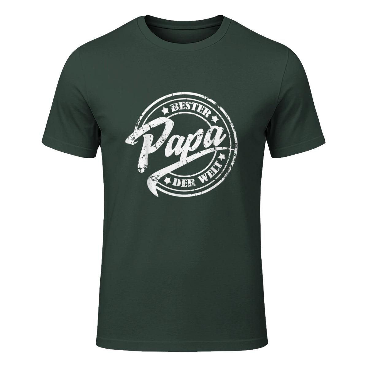Geschenke für Papa und Opa zum Vatertag - Bester Papa der Welt, Vatertag, Vintage T-Shirt Schwarz S in Forest Green - front view