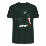 Chat Noir meurtrier drôle avec Couteau - Chat Noir Quoi in Forest Green - back view