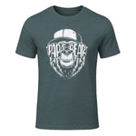 Grandfather Grandpa Son Daughter Children Gift Vatertag Schwarz Small Classic Fit Cartoon Bär Family Män in Dark Heather - front view