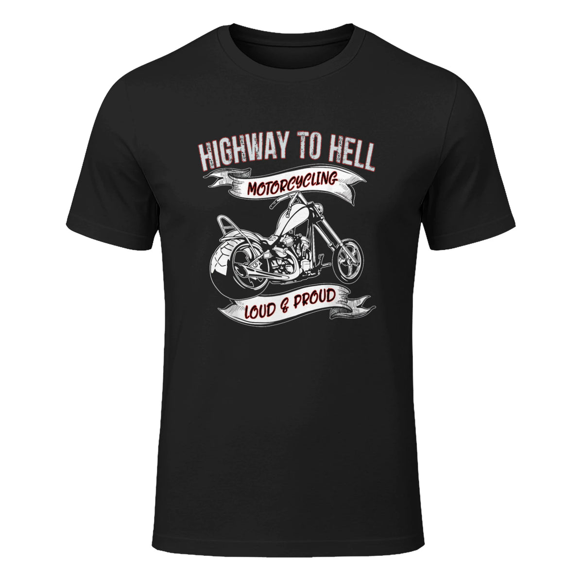 Highway to Hell Motorradfahrer Biker Motorrad Männer in Black - front view