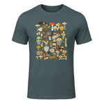 Mushroom Shirt Mycology Fungi Foraging Mushroom Whisperer in Dark Heather - front view