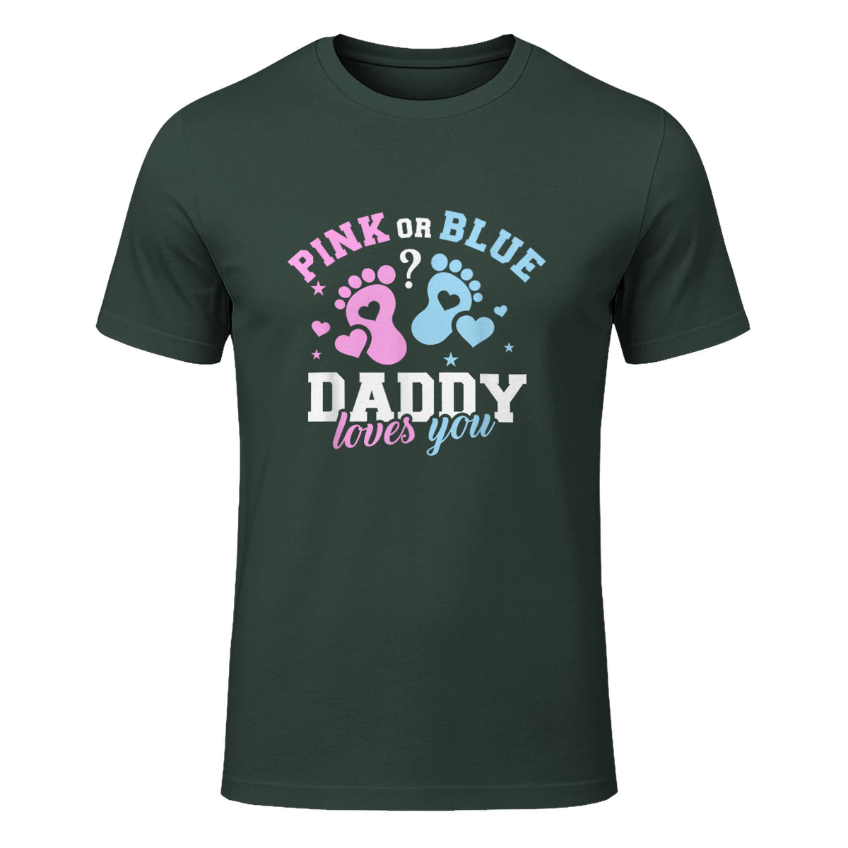 Gender Reveal Daddy dad in Forest Green - front view