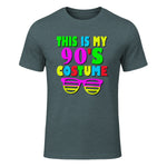 This Is My Nineties Costume Party T-Shirt in Dark Heather - front view