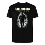 Call of Daddy Parenting Ops – Vatertag Great Dad Joke T-Shirt in Black - back view