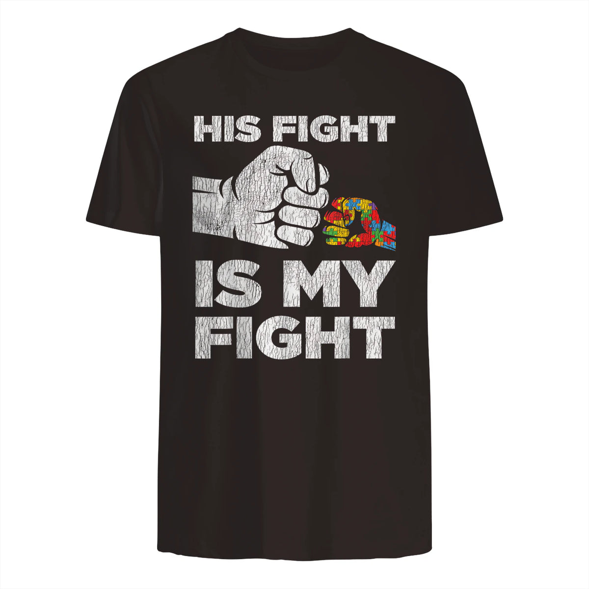 Autism Awareness for Parents of Autistic Kids T-Shirt in Dark Chocolate - back view