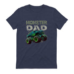 Monster Truck Dad T-Shirt in Heather Navy - back view