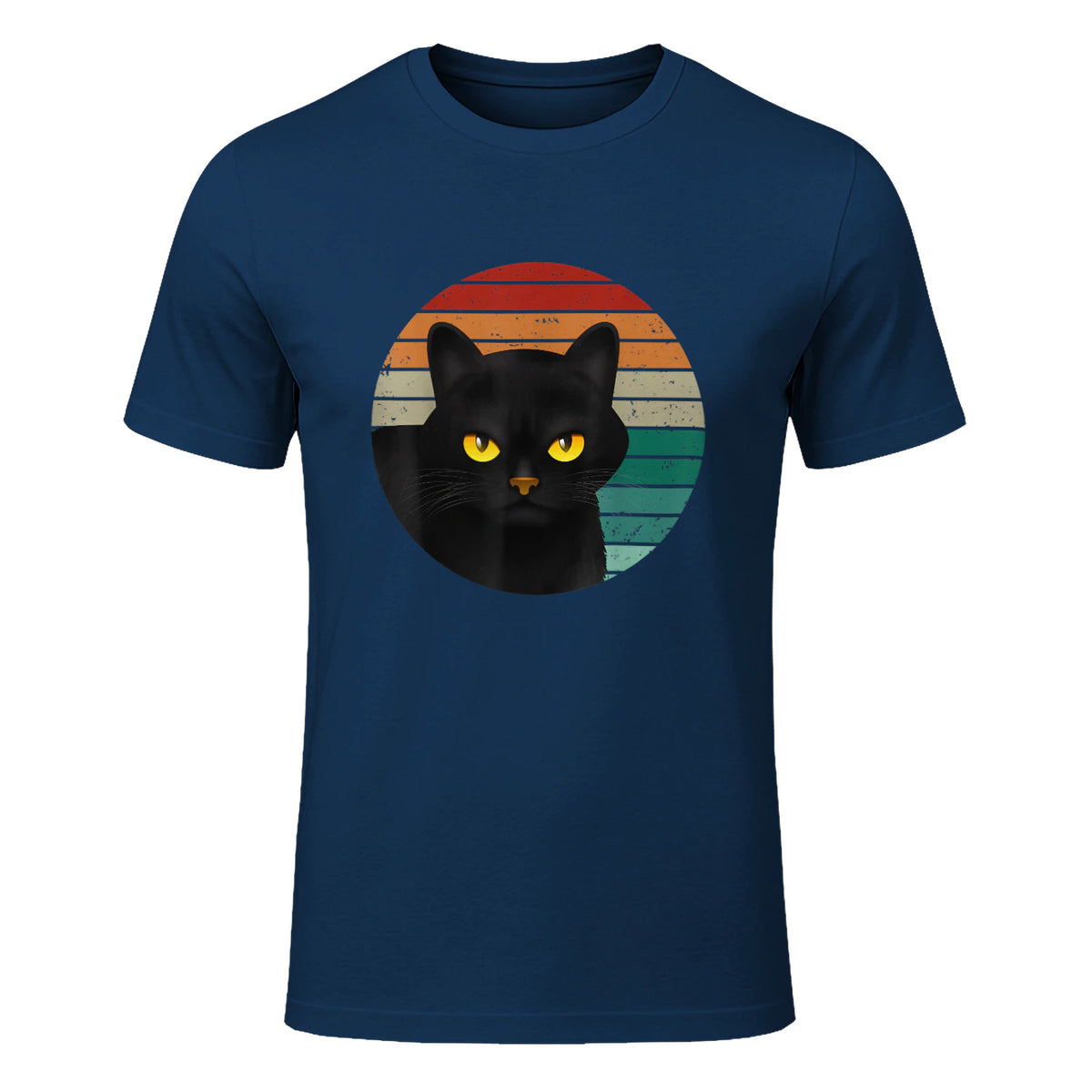 Chats Vintage Cat I Style rétro Chats noirs in Navy - front view