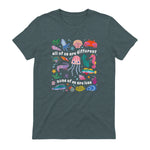 All of Us are Different None of Us are Less Autism Awareness in Dark Heather - back view