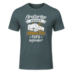 Vatertag Vaterschaft Geschenke Großartige Männer Werden Zum Papa Befördert Werdender Vater , Schwarz, S, V-Aussch in Dark Heather - front view