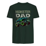 Monster Truck Dad T-Shirt in Forest Green - back view