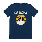 Ew, People - Funny Cat Lover Gift T-Shirt in Navy - back view