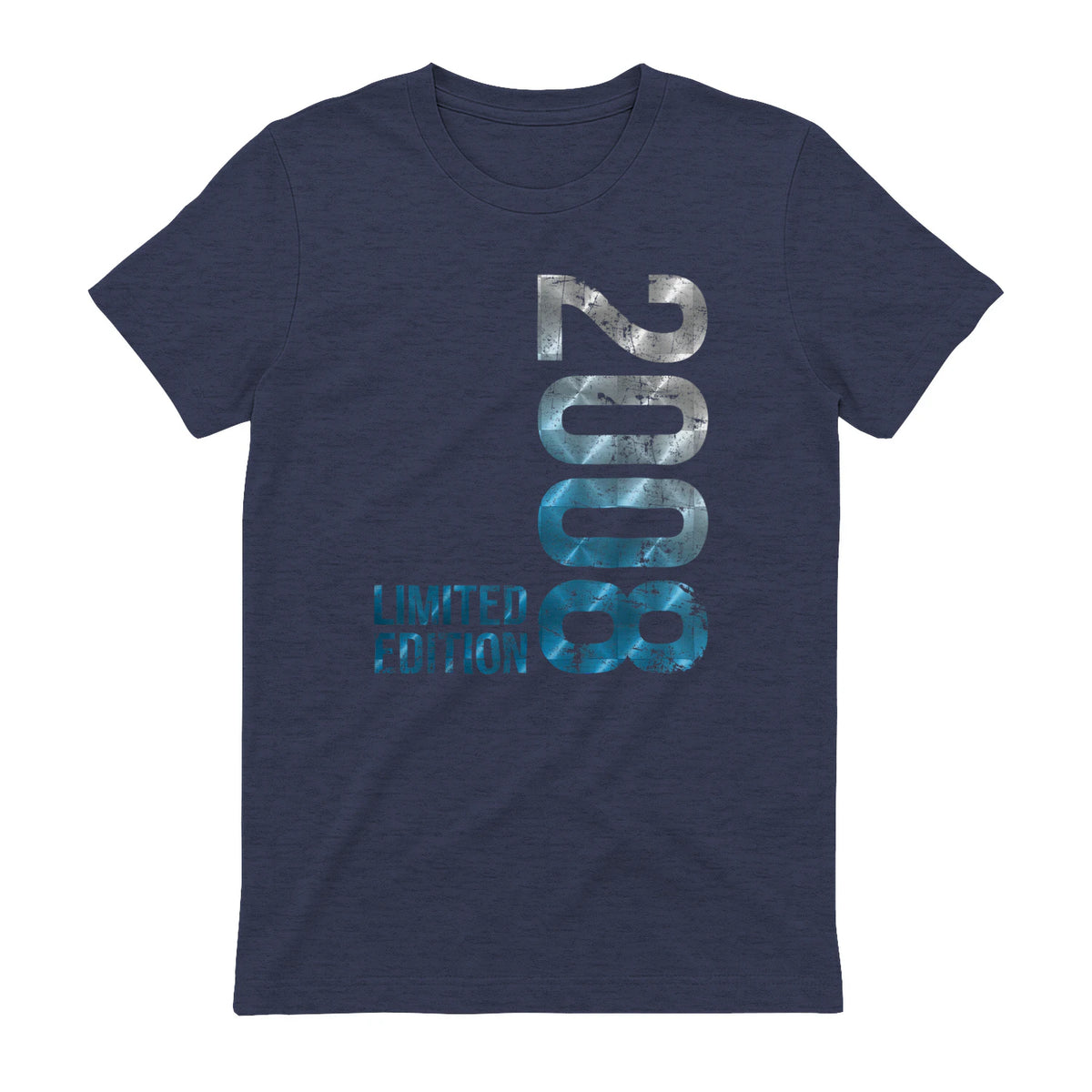Vintage Eighteenth Birthday Gift T-Shirt in Heather Navy - back view
