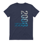 Vintage Eighteenth Birthday Gift T-Shirt in Heather Navy - back view