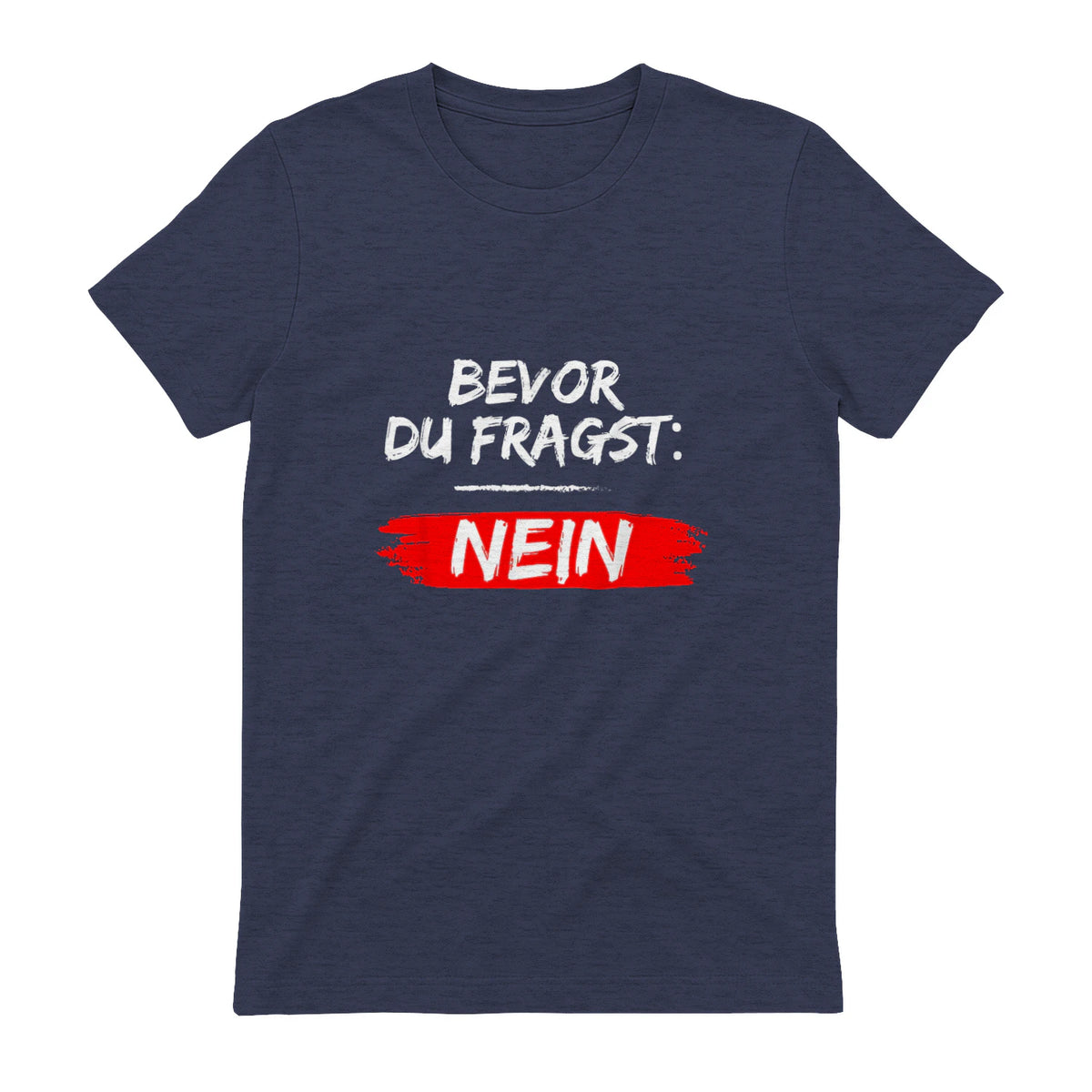 GIGATEMP Herren Männer Sprüche Lustig Witzig Schwarz Halbarm Klein EU XS Regulär Casual Funny Slogan Vat in Heather Navy - back view