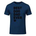Best Dog Dad Ever – Vintage Dog Daddy – Retro Doggy Father in Navy - front view