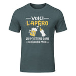Annonce Grossesse Papa Originale Apéro Drôle Futur Papa in Dark Heather - front view