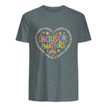 Inclusion Matters Special Education Teacher Autism Awareness in Dark Heather - back view