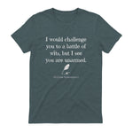 William Shakespeare Quote English Literature & Classic Plays in Dark Heather - back view