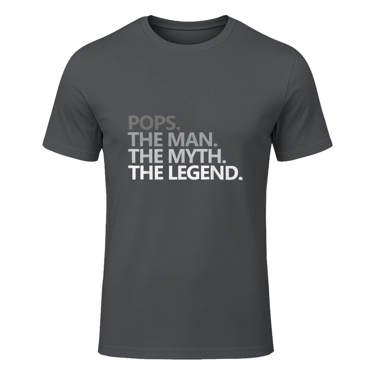 POPS GRANDPA DAD BIRTHDAY Father's Day Funny Men Gift in Charcoal - front view