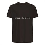 Chemises de soirée rock des années 90 Grunge Is Dead Novelty Saying Funny in Dark Chocolate - back view