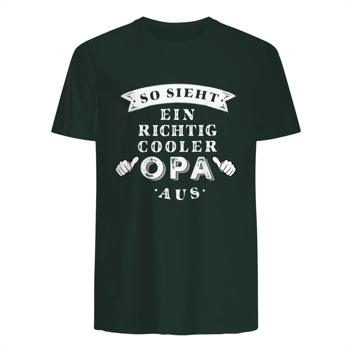 So Sieht EIN richtig Cooler Opa aus Großvater in Forest Green - back view