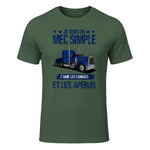 Camion et Routier, mec Simple, Chauffeur Poids Lourds in Military Green - front view