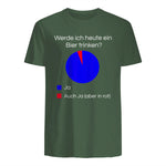 Lustiges Bier Shirt I Alkohol Trinken Party Fest Wein in Military Green - back view