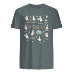 Funny It’s Ok to Be Different Autism Goose Teacher in Dark Heather - back view