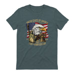 Anniversary Eagle Liberty Bell T-Shirt in Dark Heather - back view