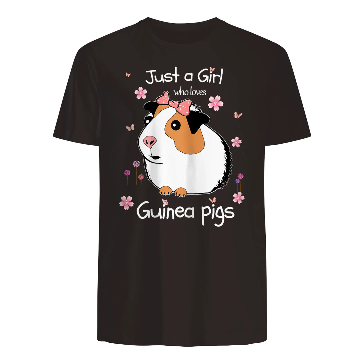 Just a Girl Who Loves Guinea Pigs - Cute Pets Lover Gift in Dark Chocolate - back view