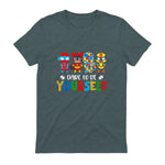 Dare to Be Yourself Autism Awareness Superheroes in Dark Heather - back view