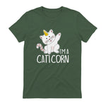 Chats Licorne I Chaton doux I Licorne I Chats in Military Green - back view