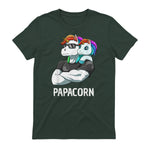 Papacorn Vater Tochter Einhörner in Forest Green - back view