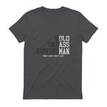 Funny Dad Husband Father's Day T-Shirt in Charcoal - back view