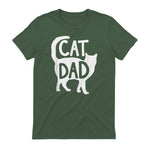 Best Cat Dad Fathers Day Men Kitty Daddy Papa Christmas Meow in Military Green - back view