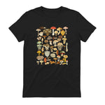 Mushroom Shirt Mycology Fungi Foraging Mushroom Whisperer in Black - back view