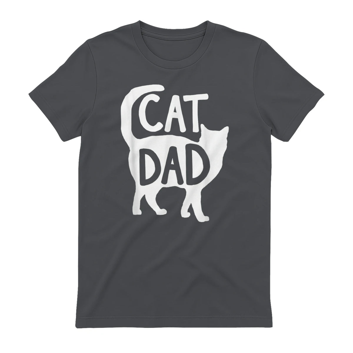 Best Cat Dad Fathers Day Men Kitty Daddy Papa Christmas Meow in Charcoal - back view