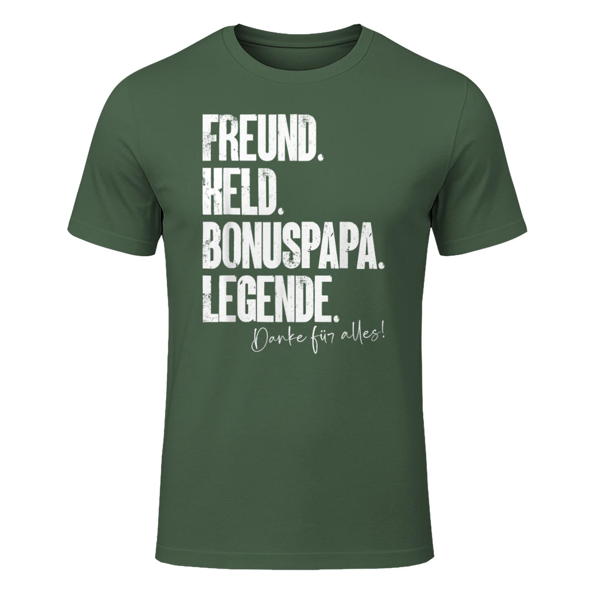 Bonuspapa Bester Stiefpapa Stiefvater Bonus Papa T-Shirt in Military Green - front view