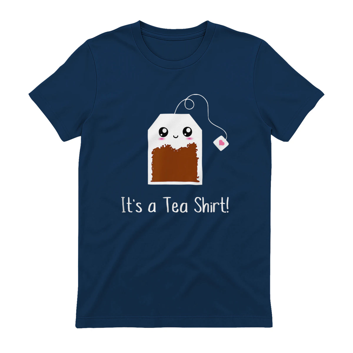 It's a Tea Shirt funny kawaii cute Tea humour Tshirt Tee in Navy - back view