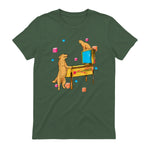 Flipper Wiz chien chat jouant au flipper in Military Green - back view