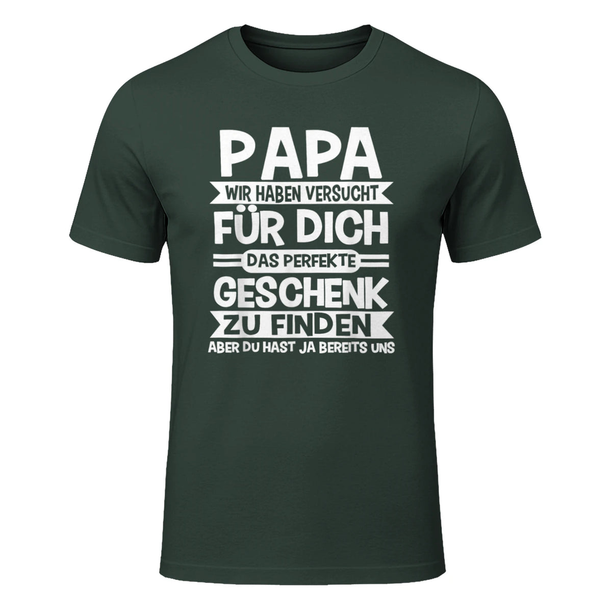 Papa und Vater Motiv, Lustiger Spruch, Herren Vatertag Halbarm T-Shirt in Forest Green - front view