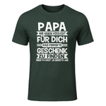 Papa und Vater Motiv, Lustiger Spruch, Herren Vatertag Halbarm T-Shirt in Forest Green - front view