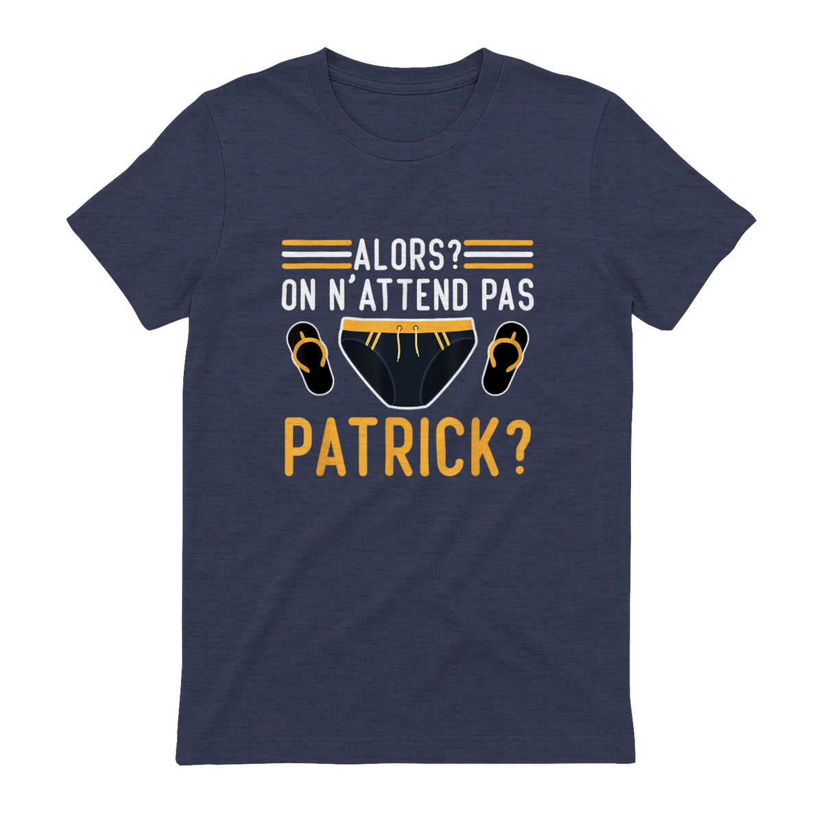 Alors on n'attend Pas Patrick in Heather Navy - back view