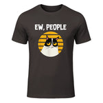 Ew, People - Funny Cat Lover Gift T-Shirt in Dark Chocolate - front view