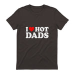 I Love I Heart Hot Dads Shirt in Dark Chocolate - back view