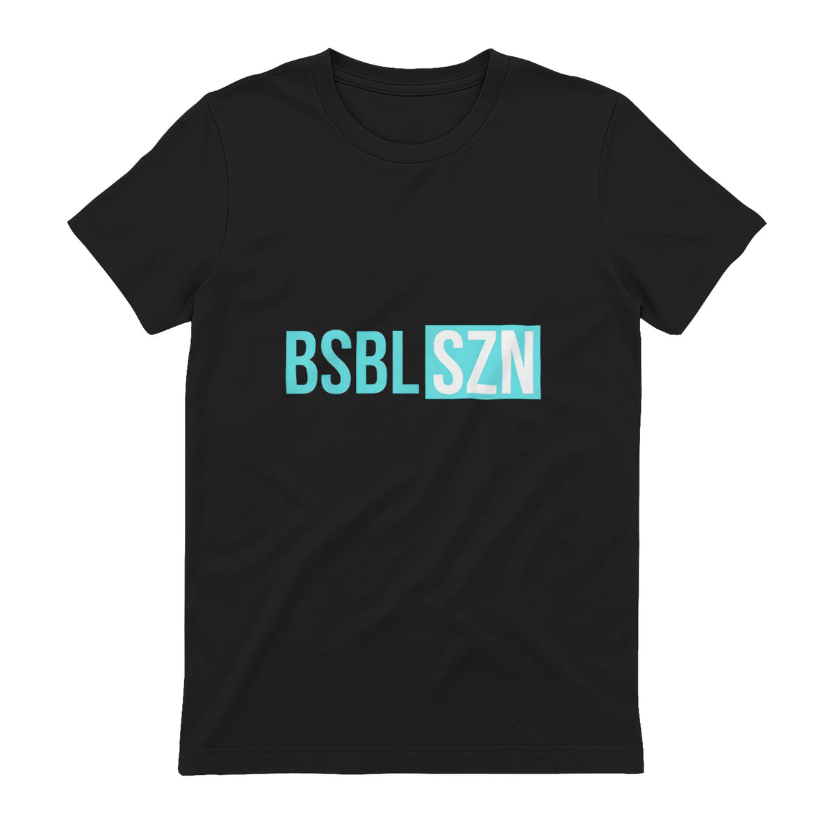 BSBL SZN Baseball Season Game Day Boys Girls Youth T-Shirt in Black - back view