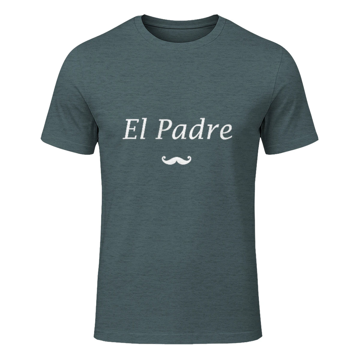 Amour Humour fête des père Super Papa EL Padre in Dark Heather - front view