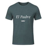 Amour Humour fête des père Super Papa EL Padre in Dark Heather - front view