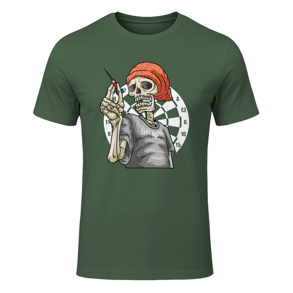 Darts Squelettspieler - Darts Champions Teamoutfit Costume de fléchettes in Military Green - front view